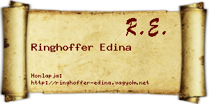 Ringhoffer Edina névjegykártya
