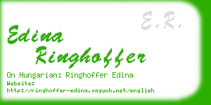 edina ringhoffer business card